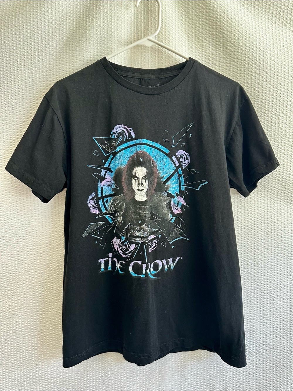 THE CROW Brandon Lee Eric Draven Black Horror Movie Graphic Tee Shirt Medium